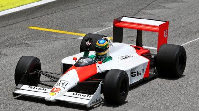 Bruno Senna in MP4/4 van Ayrton Senna 1988