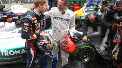 Michael Schumacher Vettel 2012