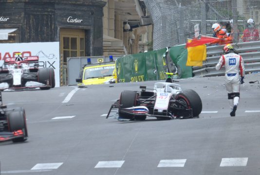 crash schumacher monaco screen