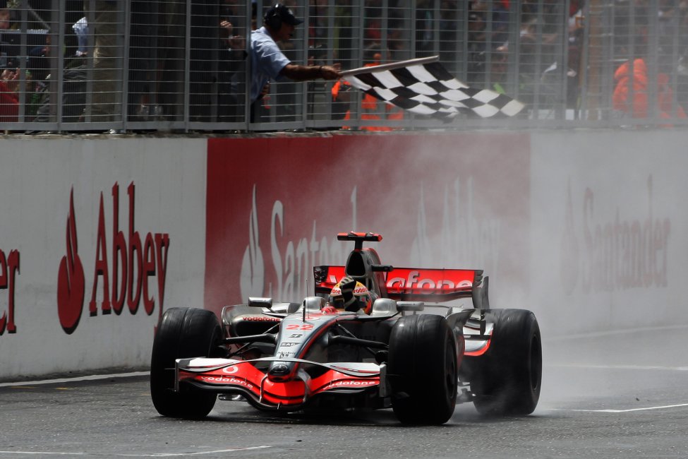 Hamilton wint in Silverstone 2008