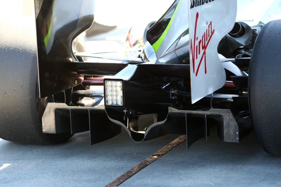 Dubbele diffuser F1 op de Brawn GP