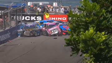 WATCH: Chaos as six cars pile up in Aussie Racing Cars