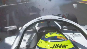 Bearman schrijft Haas af met zware crash in Madrid