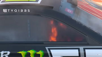 Flames find their way into NASCAR cockpit at season opener