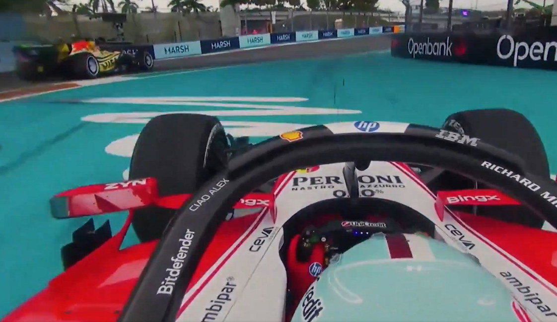 Leclerc cutting penalty screenshot