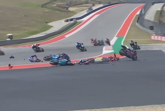 Moto2 crash screenshot