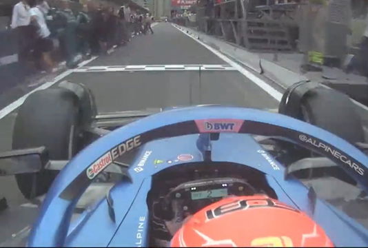 Ocon pit incident screenshot