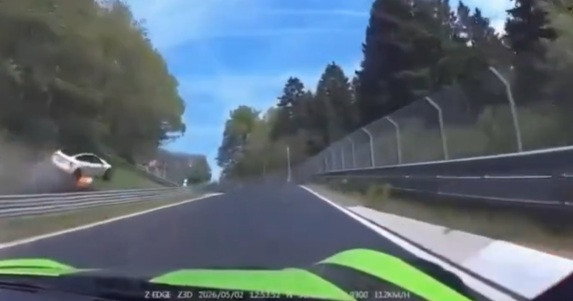 Tesla crash screenshot