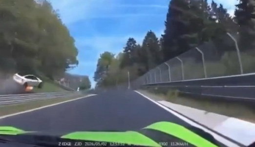 Tesla crash screenshot