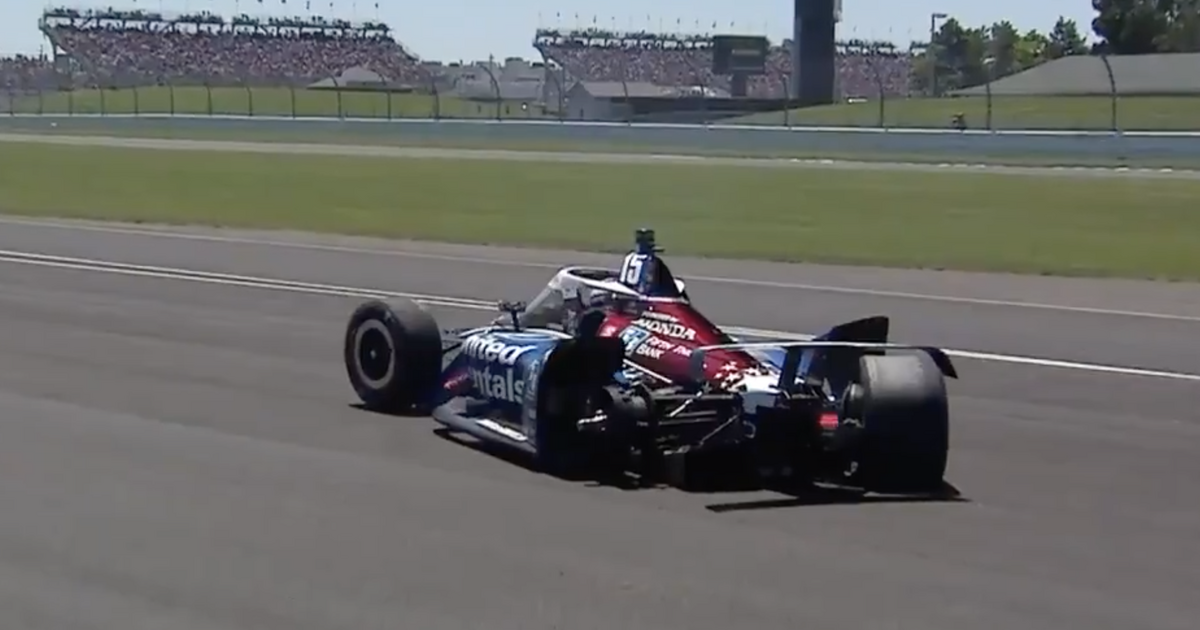 VIDEO Graham Rahal crashes out of Indy 500 after wheel flies off